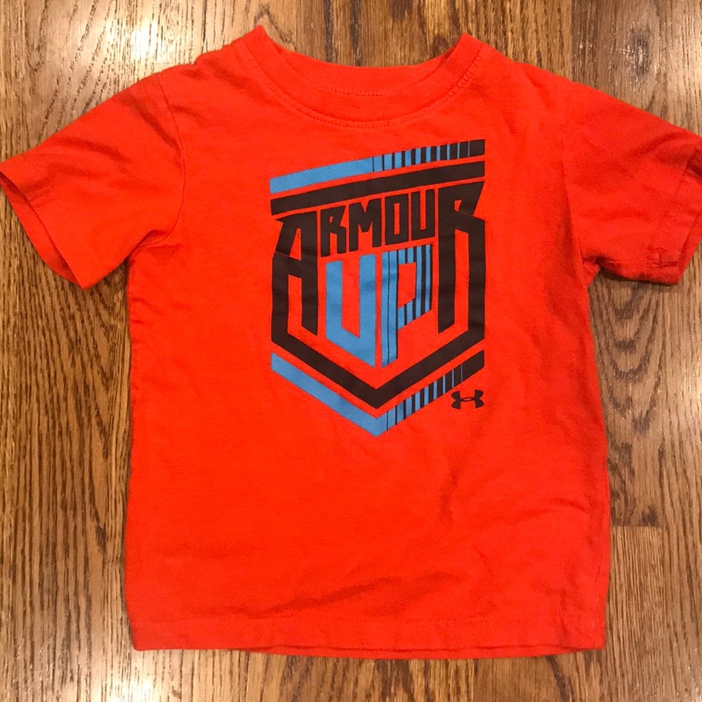 Red Under Armour shirt